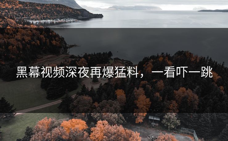 黑幕视频深夜再爆猛料，一看吓一跳