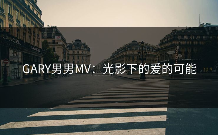 GARY男男MV：光影下的爱的可能